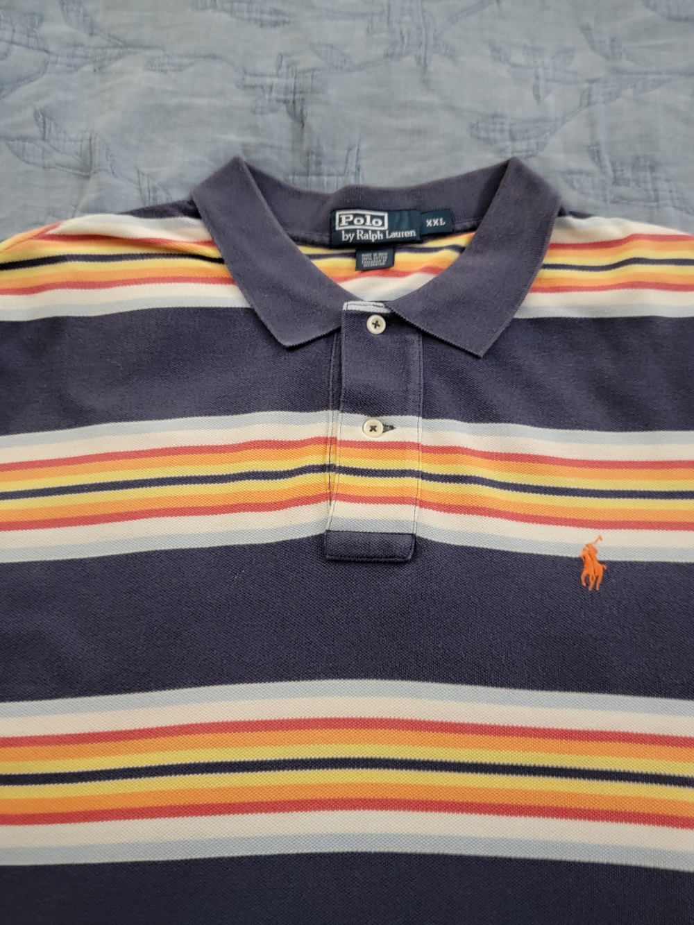Polo by Ralph Lauren Men’s Navy Striped Polo Shirt